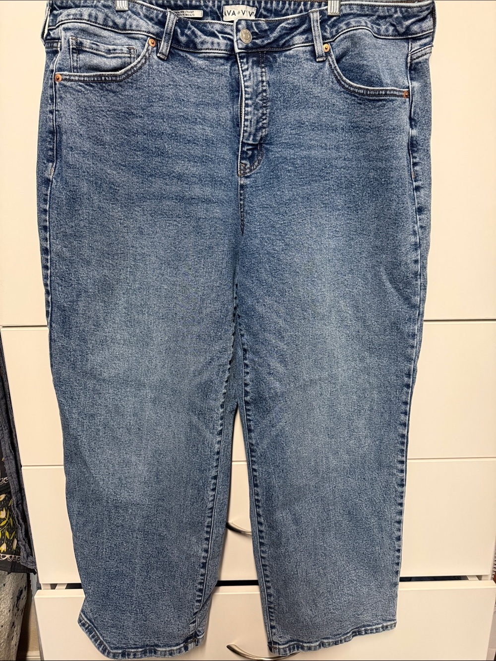 Ava & Viv Light Blue High-Rise Straight Women's Jeans